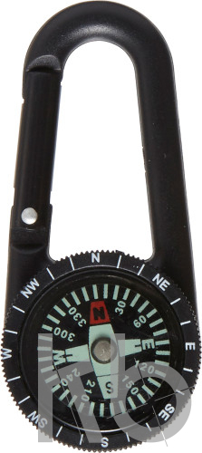 Plastic compass with plastic carabineer