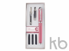 Набор «I-Share»: ручка роллер, сменная насадка с пером, чернила