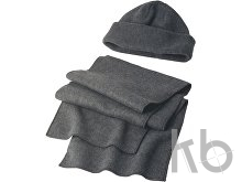 Polyester fleece (200 gr/m²) beanie and scarf