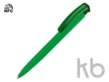 Ручка пластиковая шариковая трехгранная «Trinity K transparent Gum» soft-touch с чипом передачи информации NFC