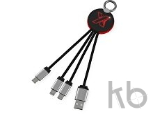 Кабель 3 в 1 с круглым брелоком и подсветкой