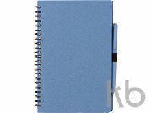 Блокнот А5 «Toledo M» с обложкой из пшеницы и пластика и шариковой ручкой