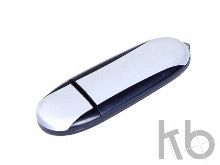 USB 2.0- флешка промо на 64 Гб овальной формы