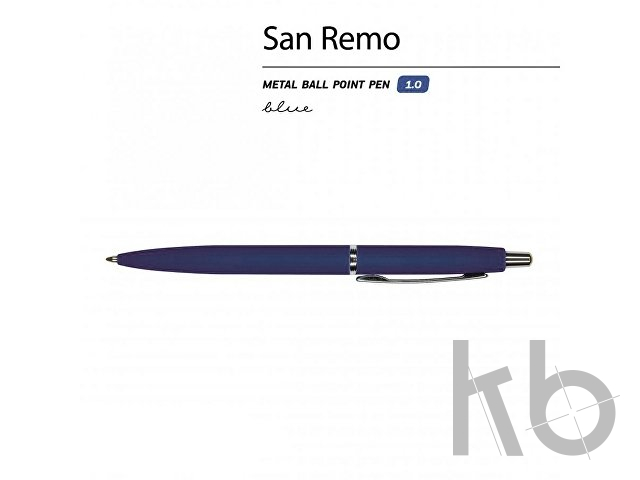 Ручка металлическая шариковая «San Remo», софт тач