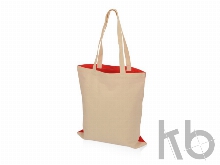 Сумка для шопинга «Twin» двухцветная из хлопка, 180 г/м2