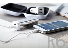 USB charger and power bank set