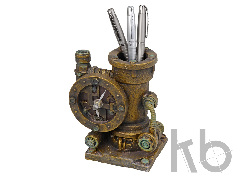 Часы-карандашница