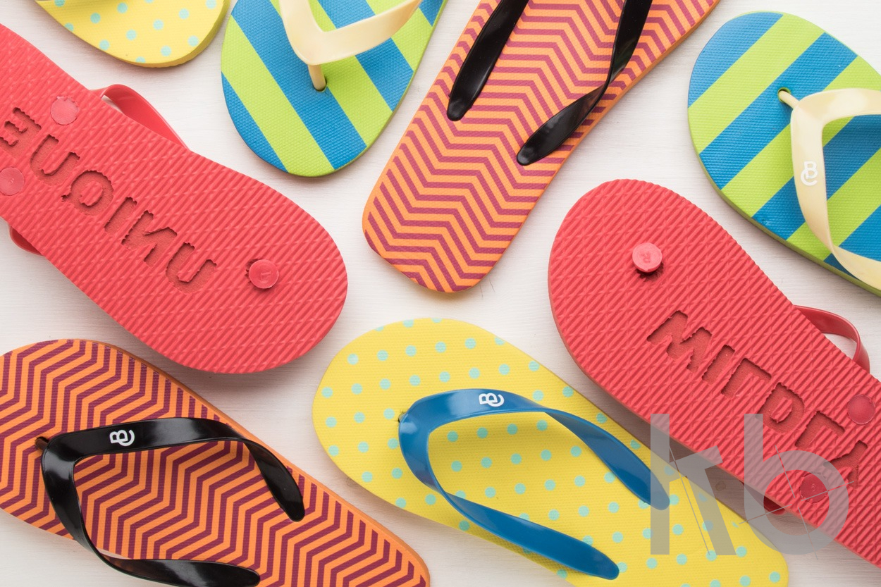 customisable beach slippers - strap