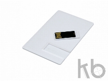 USB 2.0- флешка на 16 Гб в виде пластиковой карты с полностью выдвижным чипом