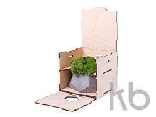 Кашпо бетонное со мхом «Альфа»