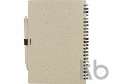 Блокнот А5 «Toledo M» с обложкой из пшеницы и пластика и шариковой ручкой