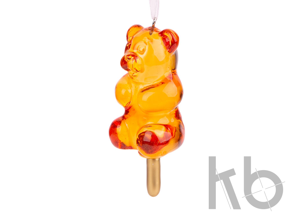 Новогоднее ёлочное украшение «Мишка из стекла»