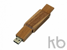 USB 2.0- флешка на 64 Гб прямоугольной формы с раскладным корпусом
