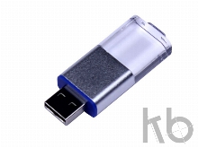 USB 2.0- флешка промо на 16 Гб прямоугольной формы, выдвижной механизм