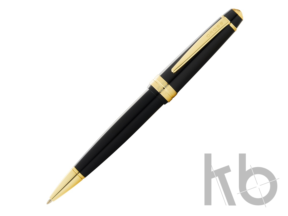 Ручка пластиковая шариковая «Bailey Light Polished Black Resin and Gold Tone»