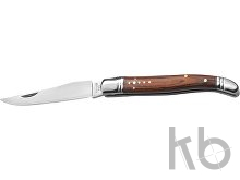 Steel and wood pocket knife