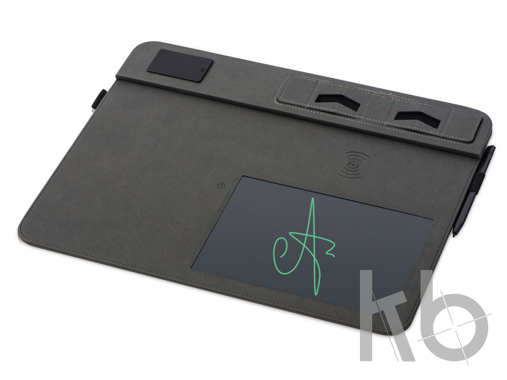 Многофункциональный коврик для мыши «Multi Pad» с беспроводной зарядкой и LCD экраном, 10 Вт