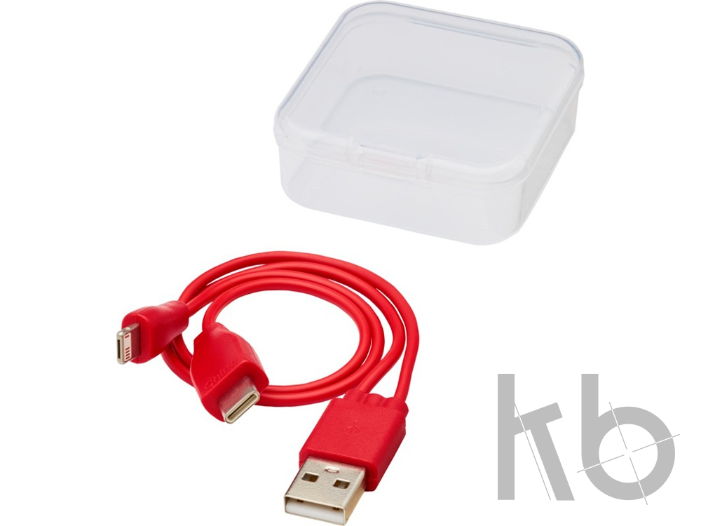 Двусторонний кабель для зарядки Ario «3-в-1» в тканевой оплетке