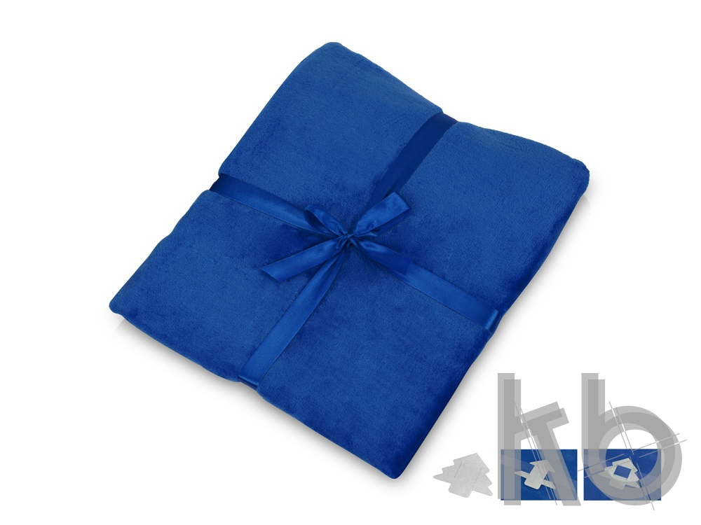 Плед флисовый «Natty» из переработанного пластика с новогодней биркой