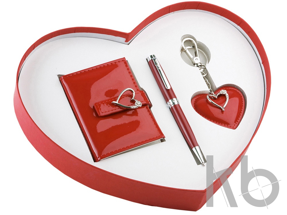 Набор: записная книжка, шариковая ручка, брелок 