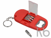 Брелок-открывалка с отвертками и фонариком «Uni» софт-тач