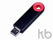 USB 2.0- флешка промо на 64 Гб прямоугольной формы, выдвижной механизм