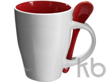 Ceramic mug with spoon