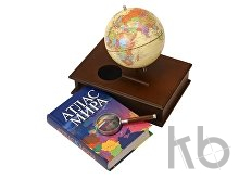 Настольный прибор «Магеллан»: глобус, лупа, атлас мира