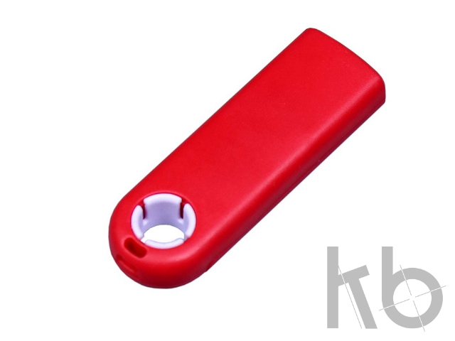 USB 2.0- флешка промо на 4 Гб прямоугольной формы, выдвижной механизм