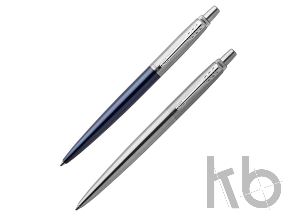 Набор из 2х ручек в подарочной коробке: Parker «Jotter Essential, Royal Blue CT и Parker Jotter Essential, St. Steel СT»