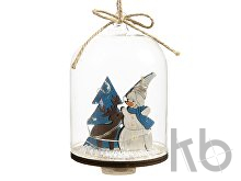 Новогоднее украшение «Снеговик в колбе»