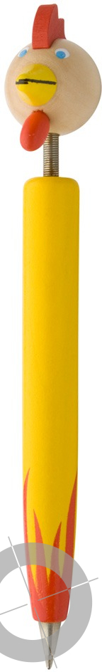 wooden ballpoint pen, rooster