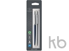 Набор из 2х ручек в подарочной коробке: Parker «Jotter Essential, Royal Blue CT и Parker Jotter Essential, St. Steel СT»