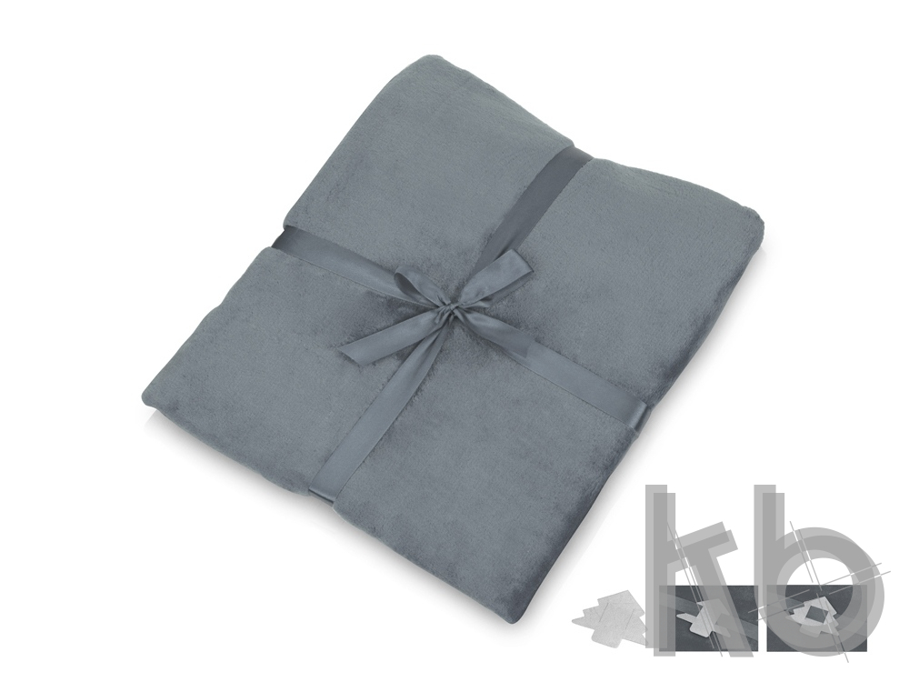 Плед флисовый «Natty» из переработанного пластика с новогодней биркой