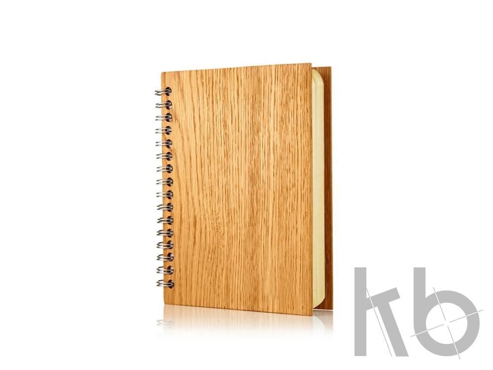 Блокнот А6 из Дуба на пружине