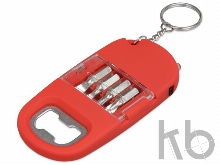 Брелок-открывалка с отвертками и фонариком «Uni» софт-тач
