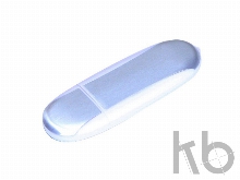 USB 2.0- флешка промо на 64 Гб овальной формы