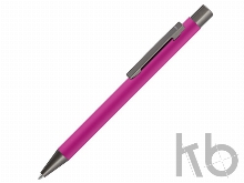 Ручка металлическая шариковая «Straight Gum» soft-touch с зеркальной гравировкой