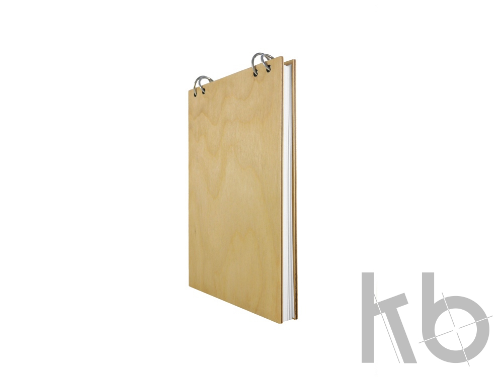 Блокнот/скетчбук А5 из Березы на разъемных кольцах