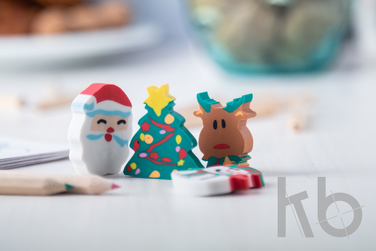 Christmas eraser set