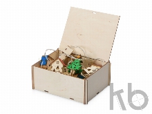 Елочная гирлянда с лампочками «Новогодняя» в деревянной подарочной коробке