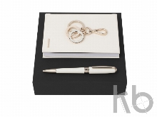 Подарочный набор: блокнот А6, ручка шариковая, брелок