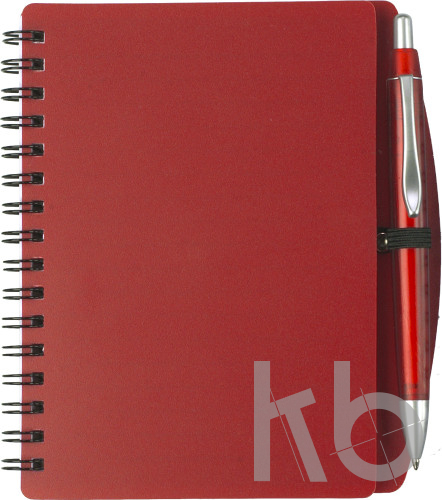 PP notebook with ballpen