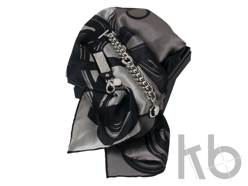 Набор: брелок, шелковый платок, браслет