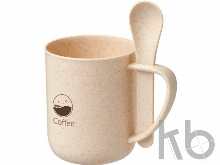 Чашка с ложкой «Rye» из пшеничной соломы