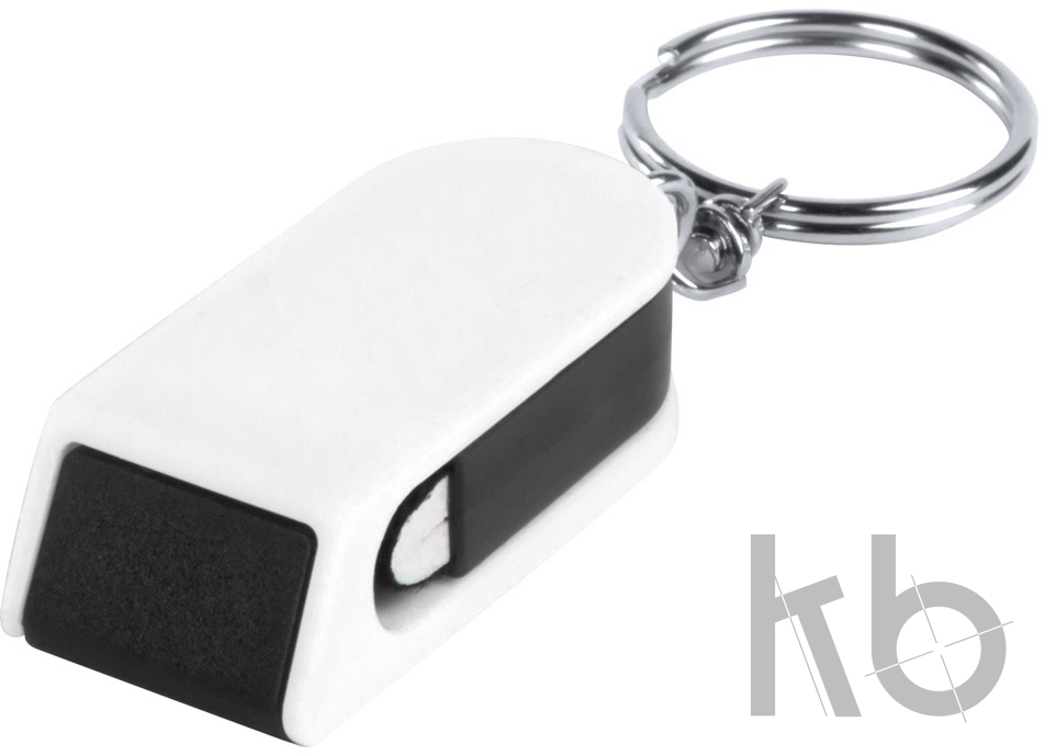 Брелок-подставка для мобильного с очистителем для экрана