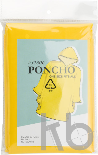PEVA poncho (approx. 100x120cm).