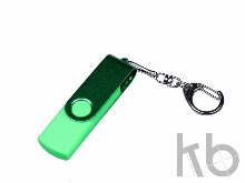 USB 2.0/micro USB/Type-С- флешка на 64 Гб 3-в-1 с поворотным механизмом