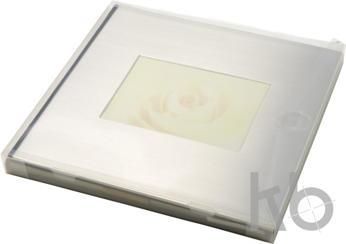 Luxurious photo album with stainless steel cover