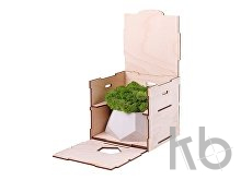 Кашпо бетонное со мхом «Альфа»